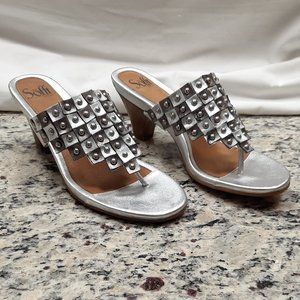 Sofit Silver Leather Sandals